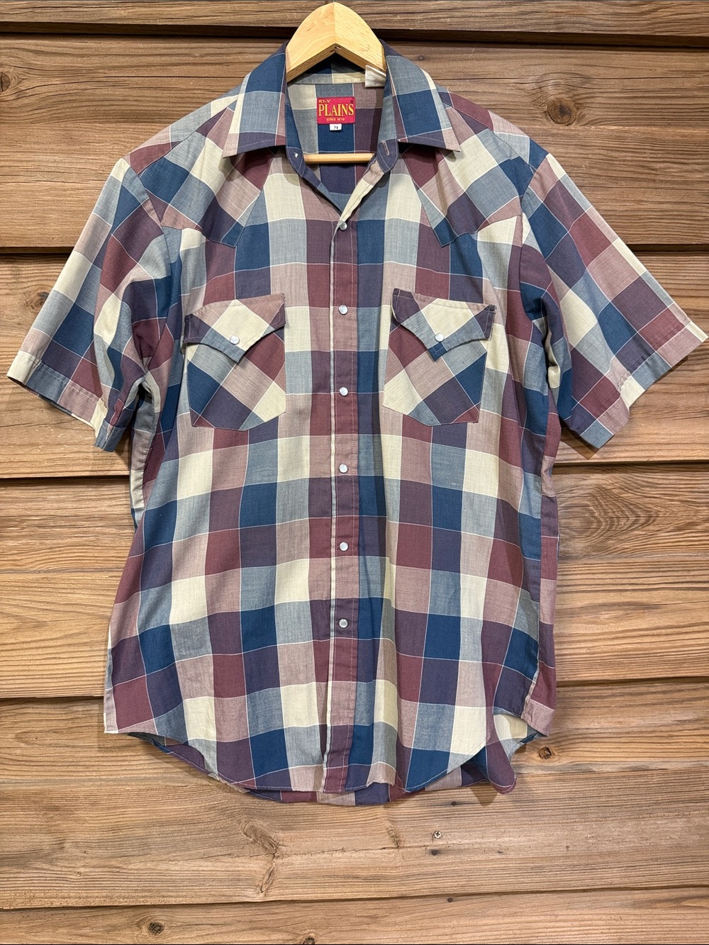 Vtg Ely Plains Pearl Snap Western Shirt